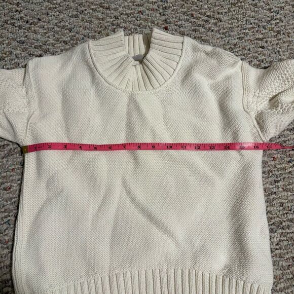 Everlane The Texture Cotton Cable Sweater in Bone - Size XS - Picture 10 of 10